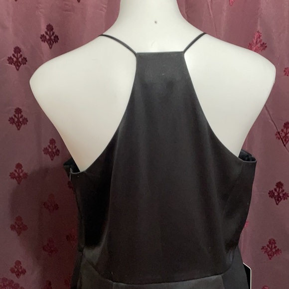 Express Satin Little Black Dress Size 14 - Picture 5 of 9
